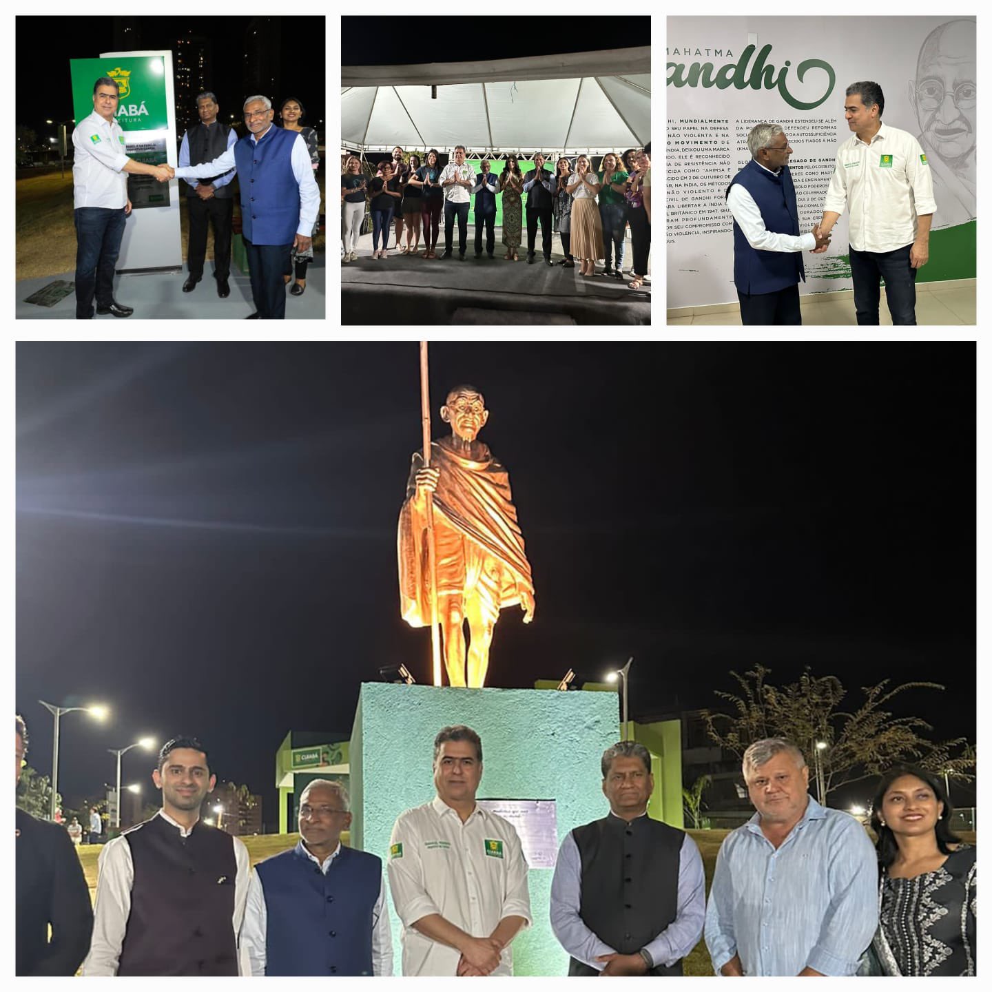 Statue of Mahatma Gandhi was inaugurated on 25 July 2024 in a grand Statue of Mahatma Gandhi was inaugurated on 25 July 2024 in a grand