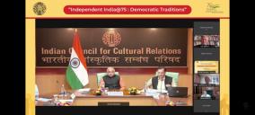 Dr. Vinay Sahasrabuddhe  President ICCR, Shri Dinesh K Patnaik DG ICCR Conference Independent India@ 75: Democratic Traditions 