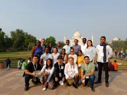Delegates from Bhutan, Jamaica, Malaysia, Poland, Sri Lanka, Sweden, Tanzania & Uzbekistan visiting India under #ICCR's Gen Next Democracy Network programme had a pleasant visit to the world famous Taj Mahal