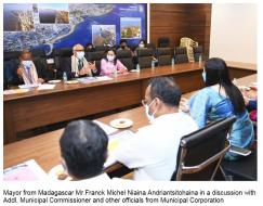 आईसीसीआर विशिष्ट आगंतुक कार्यक्रम 2021-22 के तहत एंटानानारिवो (मेडागास्कर) की शहरी नगर पालिका के महापौर महामहिम श्री नैना एंड्रियंटिटोहैना की 07-15 नवंबर 2021 तक भारत की यात्रा।