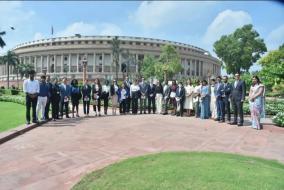 President, ICCR Dr. Vinay Sahasrabuddhe welcomed the 4th batch of #GenNextDemocracy Network Programme and conducted an insightful discussion during the visit to the Parliament, today in New Delhi.