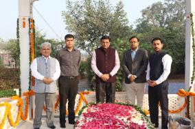 On the occasion of 134th Birth Anniversary of Maulana Abul Kalam Azad, India’s first Education Minister and founder of the Indian Council for Cultural Relations (ICCR),  ICCR organized a wreath-laying ceremony at the tomb of Maulana Azad.