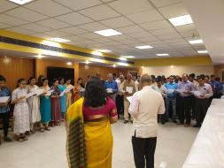 All ICCR Officials and staff members taking a Pledge together on 31 October 2019 National Unity Day
