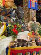Enshrining of statue of Lord Buddha gifted by ICCR to the Government and the People of Bhutan took place at the Grand Kuenrey of the TashichhoDzong on 20 June 2021
